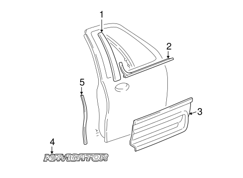 Navigator EXTERIOR TRIM - FRONT DOOR