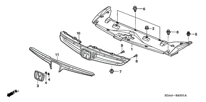 INTERIOR / BUMPER/FRONT GRILLE ('06) for 2006 Honda ACCORD SEDAN #1