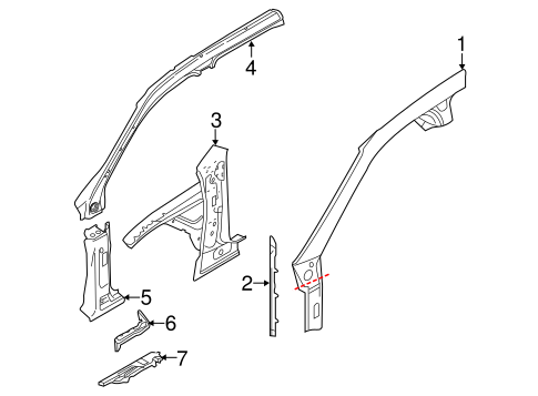 Cayenne HINGE PILLAR