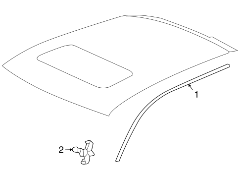 Cayenne EXTERIOR TRIM - ROOF