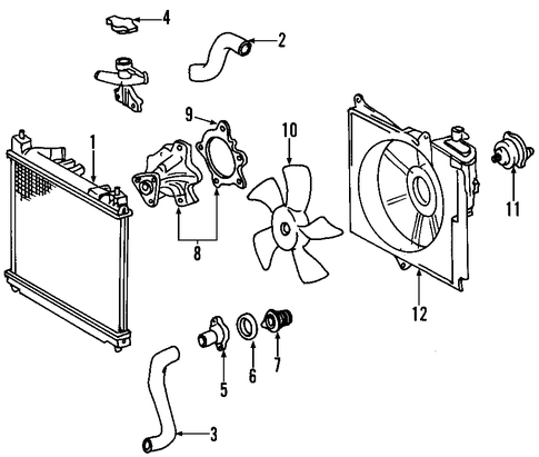 COOLING SYSTEM/COOLING SYSTEM for 2004 Toyota Echo #1