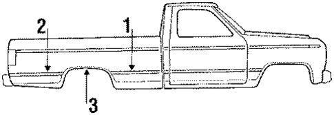 F-350 EXTERIOR TRIM - PICK UP BOX