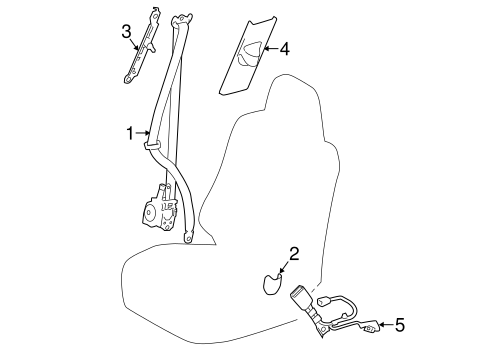 ELECTRICAL/FRONT SEAT BELTS for 2016 Toyota RAV4 #1