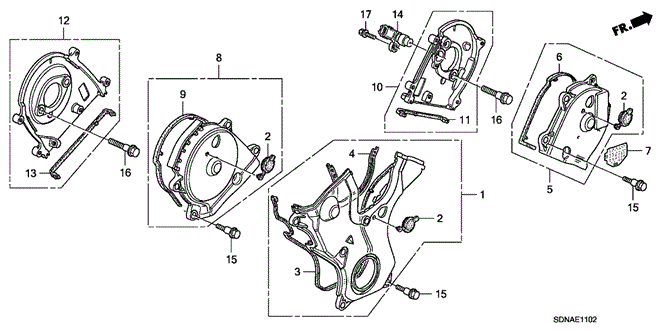 Engine/Timing Belt Cover (V6) for 2007 Honda ACCORD COUPE #1