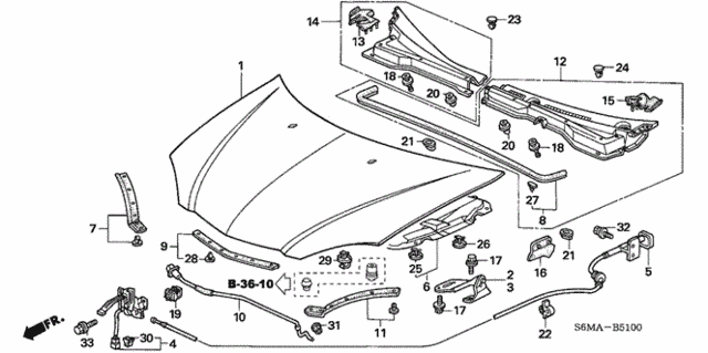 Engine Hood for 2006 Acura RSX #0