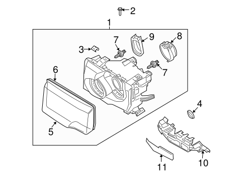 Range Rover HEADLAMP COMPONENTS