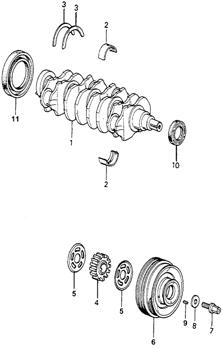 ENGINE/CRANKSHAFT for 1983 Honda ACCORD SEDAN #1