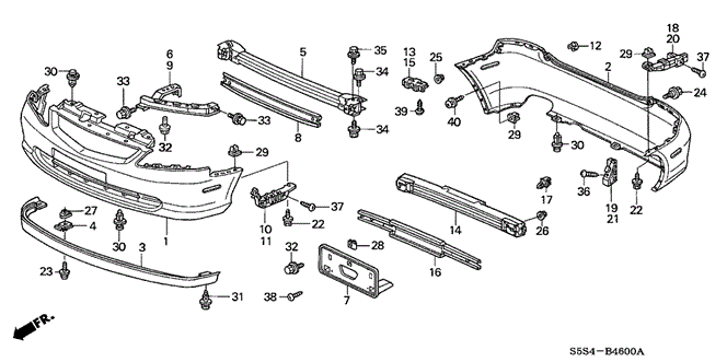 Interior/Bumper/Bumpers for 2003 Honda CIVIC HATCHBACK #1