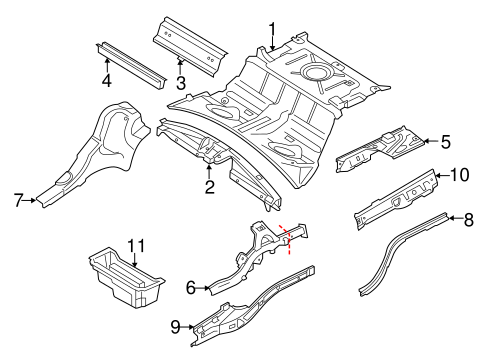 Panamera REAR FLOOR & RAILS