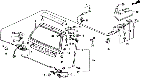 BODY / AIR CONDITIONING/TAILGATE for 1988 Honda CIVIC 5-DOOR #1