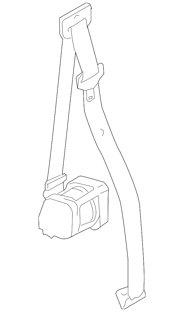 LR009128 Деталь OUTER BELT ASSY, RIGHT