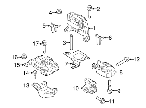 Engine/Engine & Trans Mounting for 2016 Ford Transit Connect #1