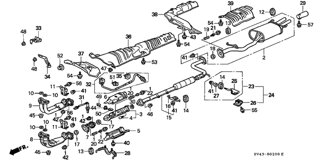 ELECTRICAL / EXHAUST / HEATER / FUEL/EXHAUST PIPE (1) for 1997 Honda ACCORD SEDAN #1
