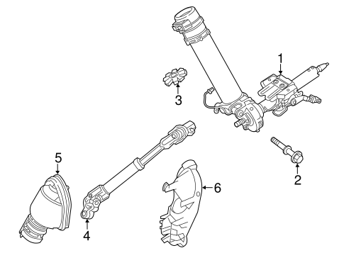 STEERING/STEERING COLUMN ASSEMBLY for 2016 Toyota Prius #1