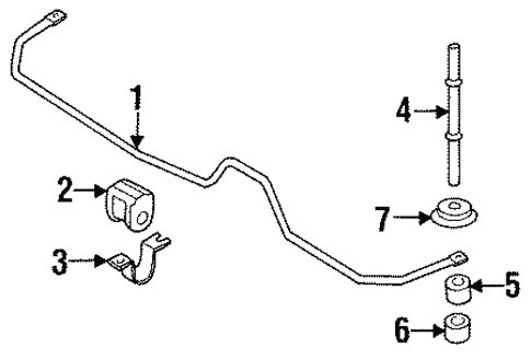 Rear Suspension/Stabilizer Bar & Components for 1998 Nissan 240SX #1