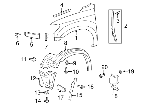 BODY/EXTERIOR TRIM - FENDER for 2012 Toyota Sequoia #1
