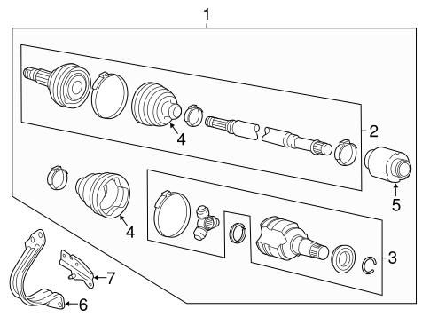 FRONT SUSPENSION/DRIVE AXLES for 2015 Scion iQ #1