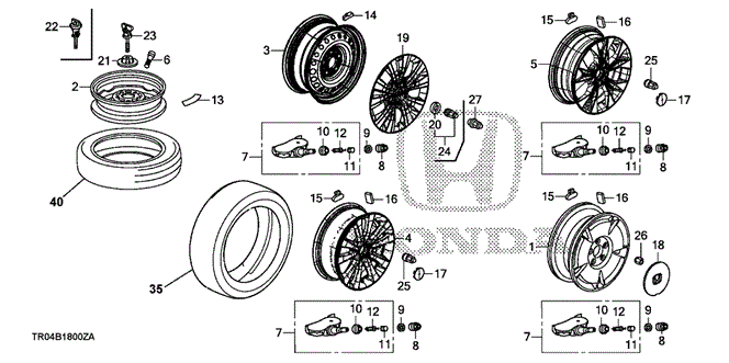 CHASSIS/WHEEL DISK (KA/KL) for 2012 Honda CIVIC SEDAN #1