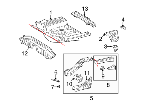 Vibe REAR FLOOR & RAILS