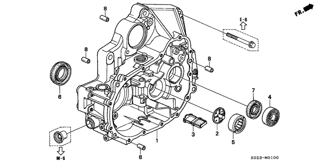 Transmission - Manual/MT Clutch Housing (SOHC) for 1996 Honda CIVIC COUPE #1