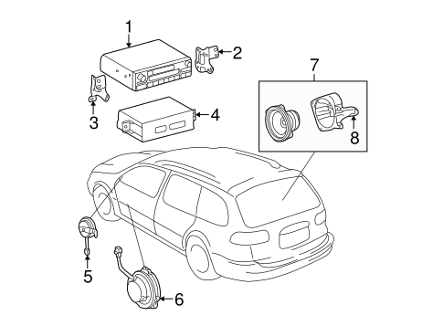 BODY/SOUND SYSTEM for 1999 Toyota Sienna #1