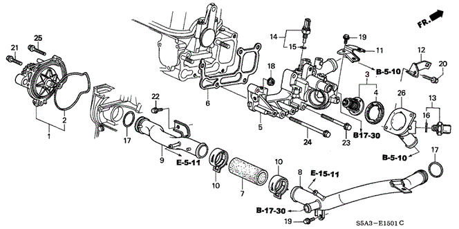 ENGINE/WATER PUMP - SENSOR (2) for 2001 Honda CIVIC SEDAN #1