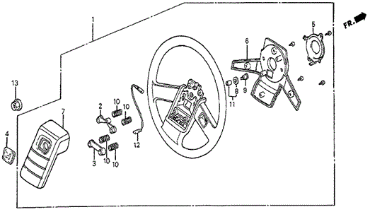 Steering Wheel (DX-1) for 1984 Honda Prelude #0