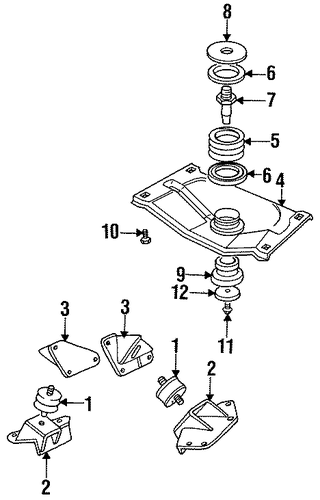 XJS ENGINE & TRANS MOUNTING