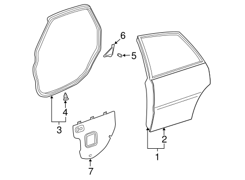 BODY/DOOR & COMPONENTS for 2004 Toyota Avalon #1
