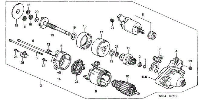 Engine/Starter Motor (Denso) for 2003 Honda CIVIC HATCHBACK #1