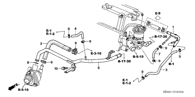 ENGINE/WATER HOSE (L4) for 2005 Honda ACCORD SEDAN #1