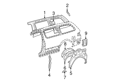 BODY/INNER STRUCTURE for 1998 Toyota Sienna #1