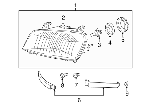 ELECTRICAL/HEADLAMP COMPONENTS for 1997 Toyota RAV4 #1