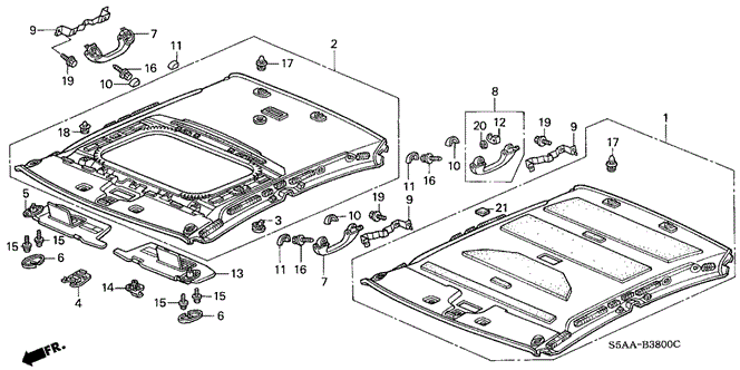 INTERIOR / BUMPER/ROOF LINING for 2004 Honda CIVIC SEDAN #1