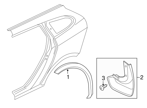 V60 EXTERIOR TRIM - QUARTER PANEL