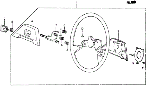 Steering Wheel (2) for 1984 Honda Wagovan #0