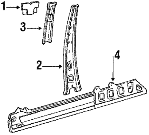 Body/Center Pillar & Rocker for 1990 Toyota Tercel #1