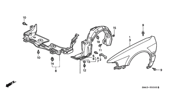 Front Fenders for 1991 Honda ACCORD SEDAN #0