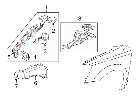 Body/Structural Components & Rails for 2017 Dodge Grand Caravan #1