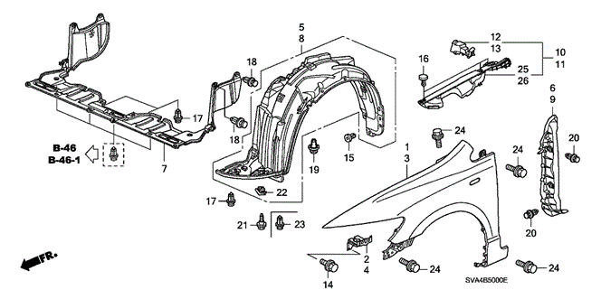 Enclosure, L Front Fender Enclosure, L Front Fender
