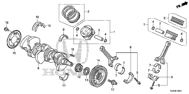 Engine/Crankshaft - Piston (V6) for 2013 Honda ACCORD SEDAN #1