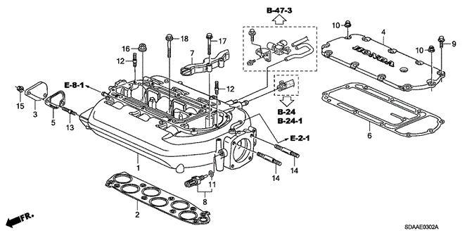 Engine/Intake Manifold (V6) (AT) for 2007 Honda ACCORD SEDAN #1