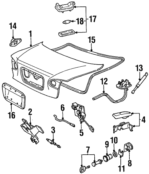 Body/Trunk for 1996 Ford Contour #1
