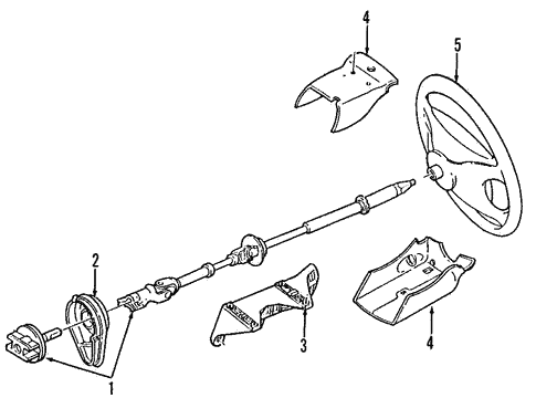Steering Wheel for 1996 Ford Contour #0