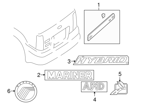 Mariner EXTERIOR TRIM - LIFT GATE