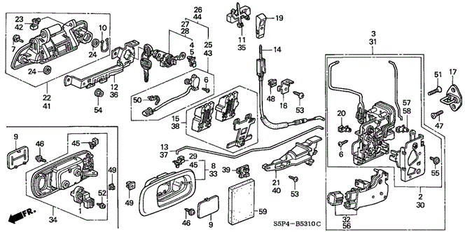 BODY / AIR CONDITIONING/DOOR LOCKS for 2004 Honda CIVIC COUPE #1