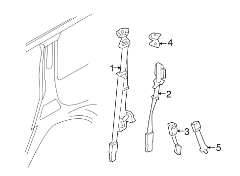 Navigator REAR SEAT BELTS 3