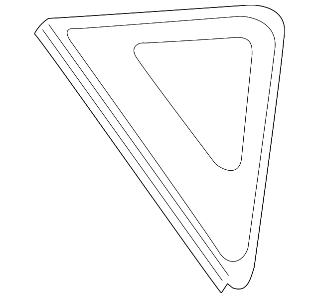 19183981 Деталь QUARTER GLASS, RIGHT