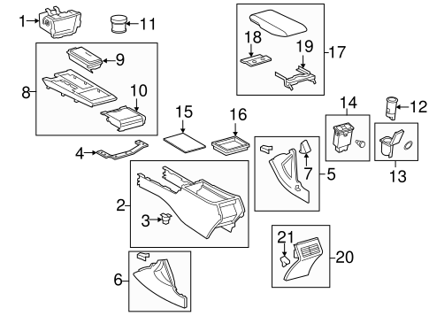 BODY/CONSOLE for 2007 Toyota Camry #1