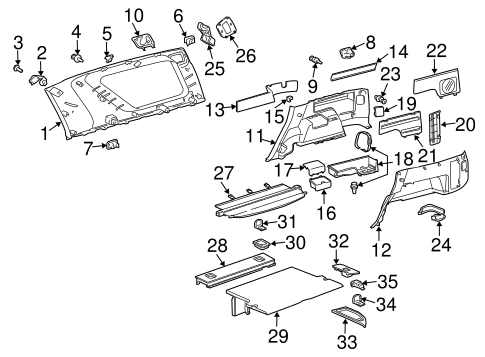 BODY/INTERIOR TRIM - QUARTER PANELS for 2005 Toyota 4Runner #1